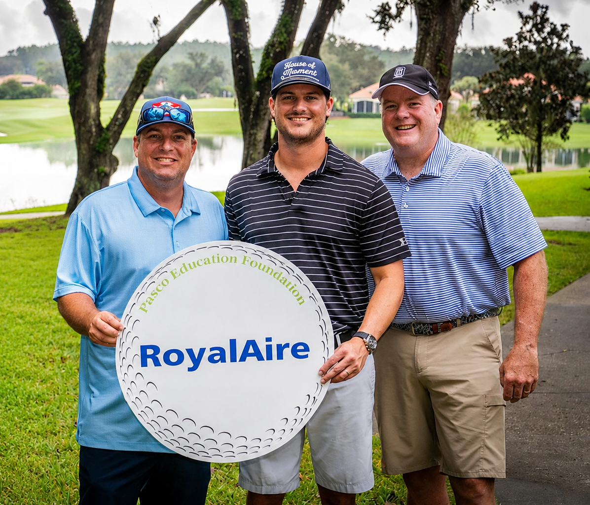 Dave, Adam, Justin, and Tommy at Pasco Education Golf
